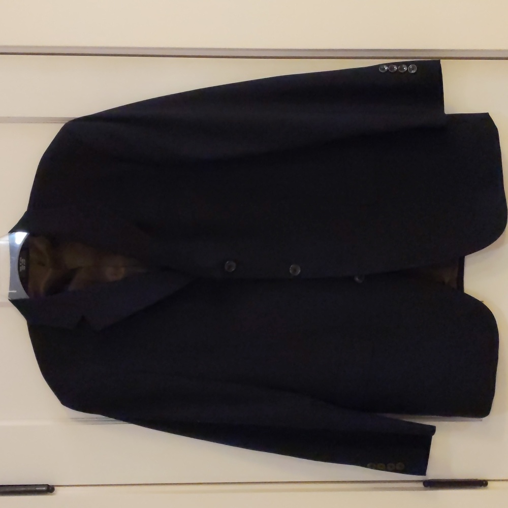 Men's 40R Jones New York Navy Blue Wool Blazer